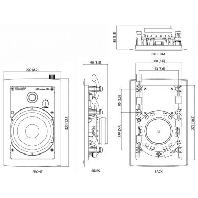Встраиваемая акустика в стену Tannoy IW 6DS-WH